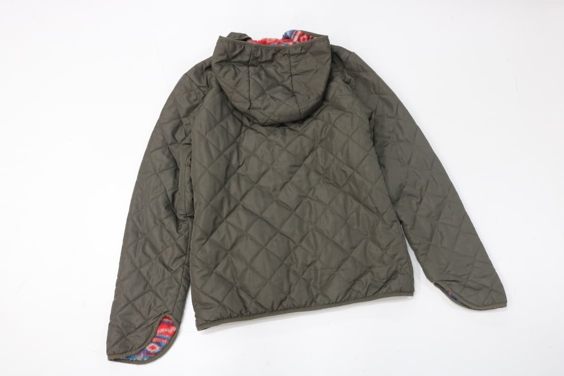 벤쿠베르(VENT COUVERT) 빈티지 카키 퀼팅 후드 자켓 (M) 상품이미지7