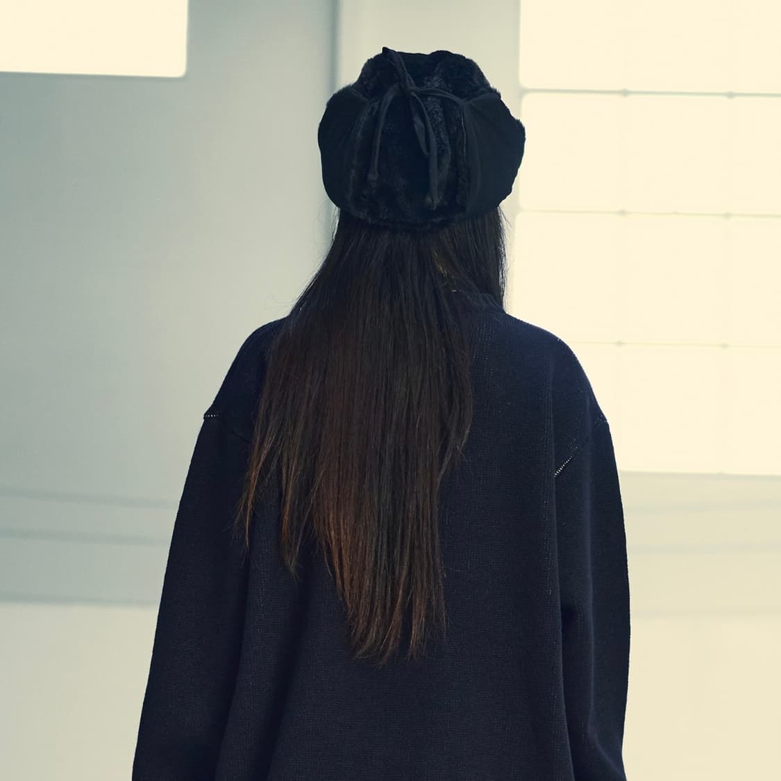 나이스고스트클럽 퍼 이어캡 비니 블랙 FUR EARCAP BEANIE 상품이미지2