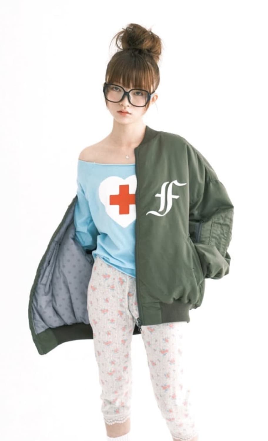 샵페어리 봄버자켓 카키 상품이미지1