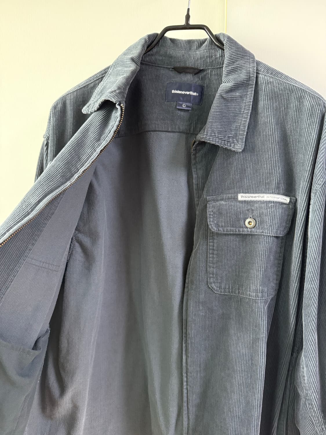 Washed Corduroy Zip Jacket Dark Slate 상품이미지4
