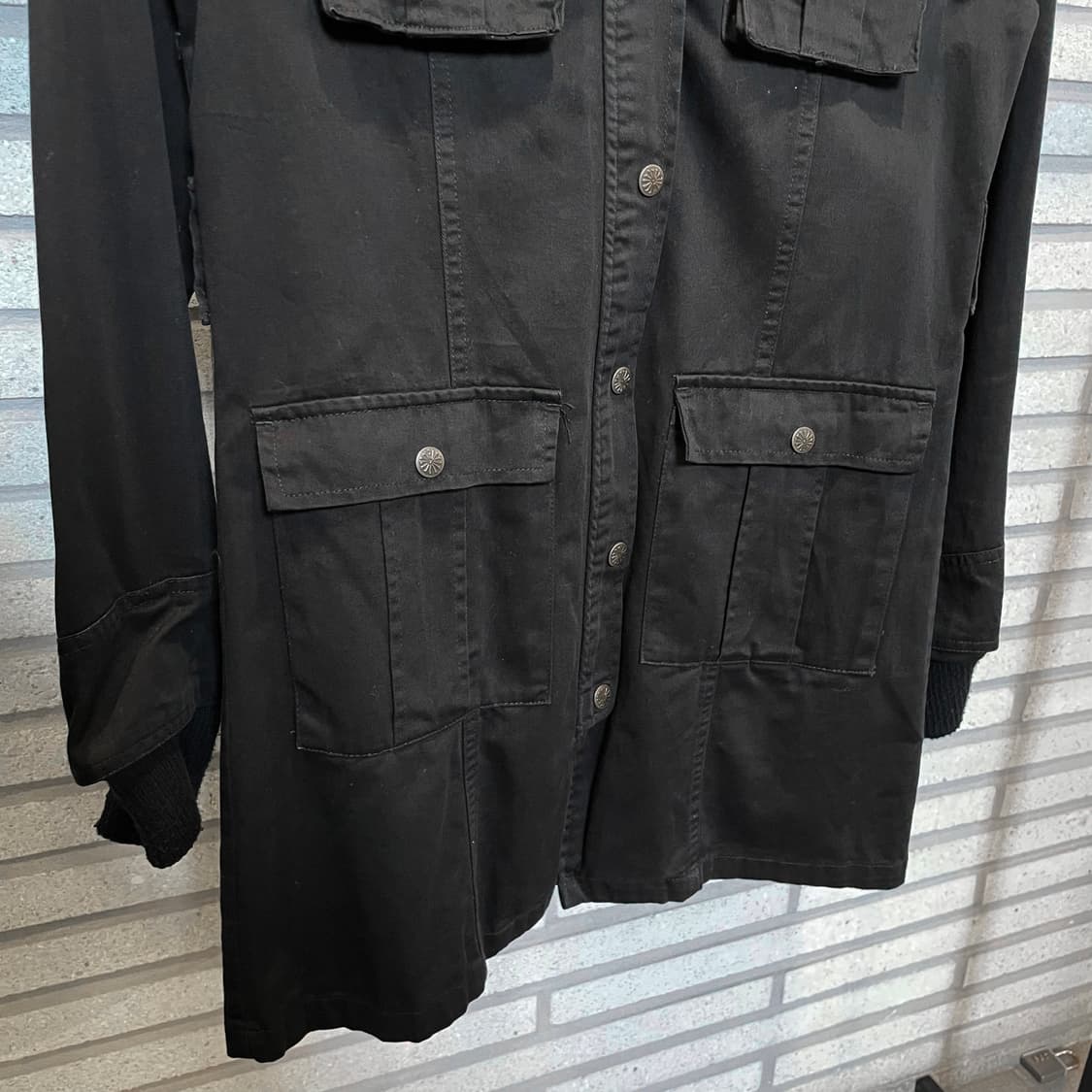 JPN VINTAGE 하프 필드 자켓 이중여밈 하이넥 디테일 블랙 상품이미지5