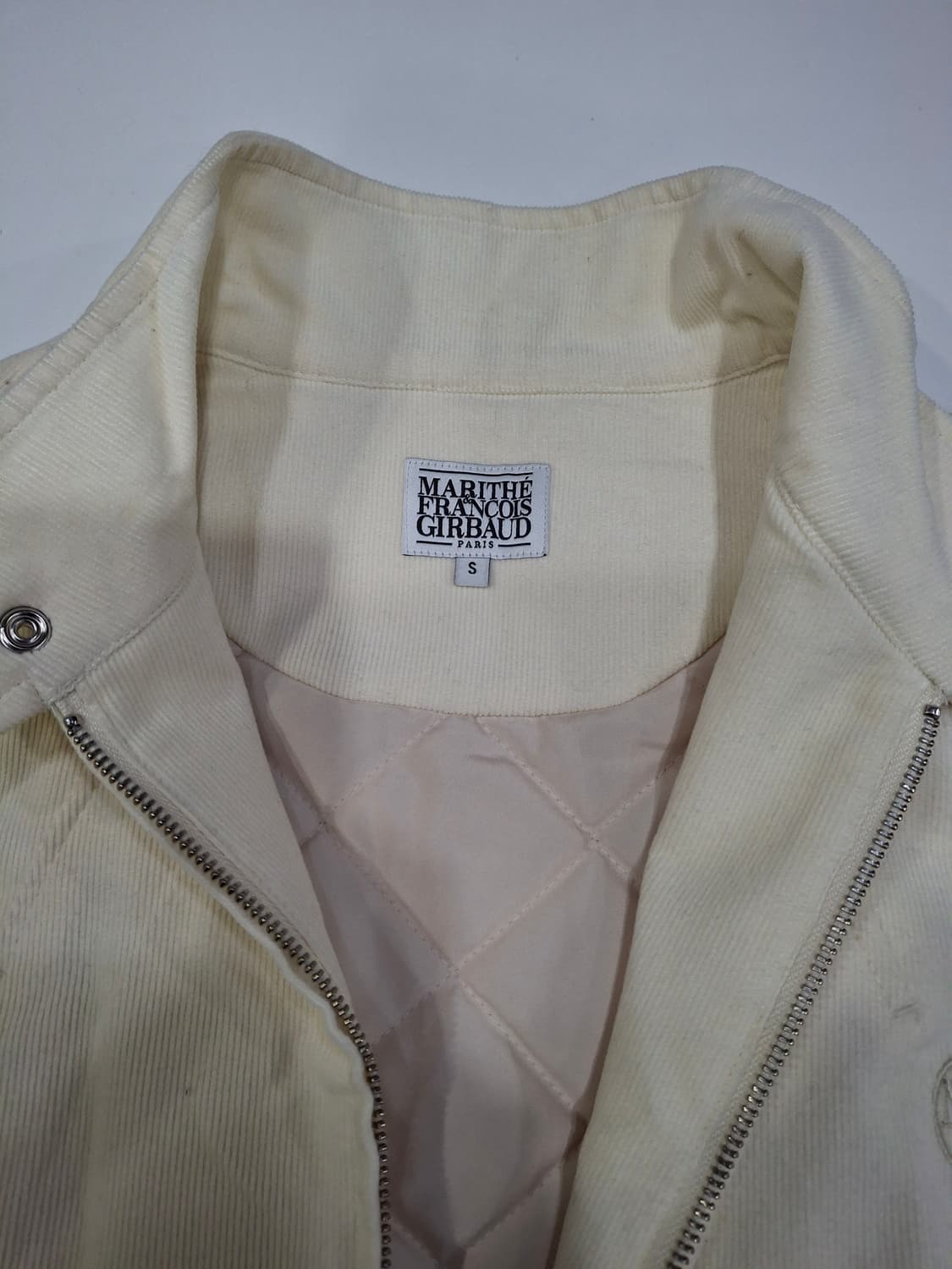 (마지막특가) 마리떼 골덴 안감누빔 점퍼 아이보리  s 상품이미지5