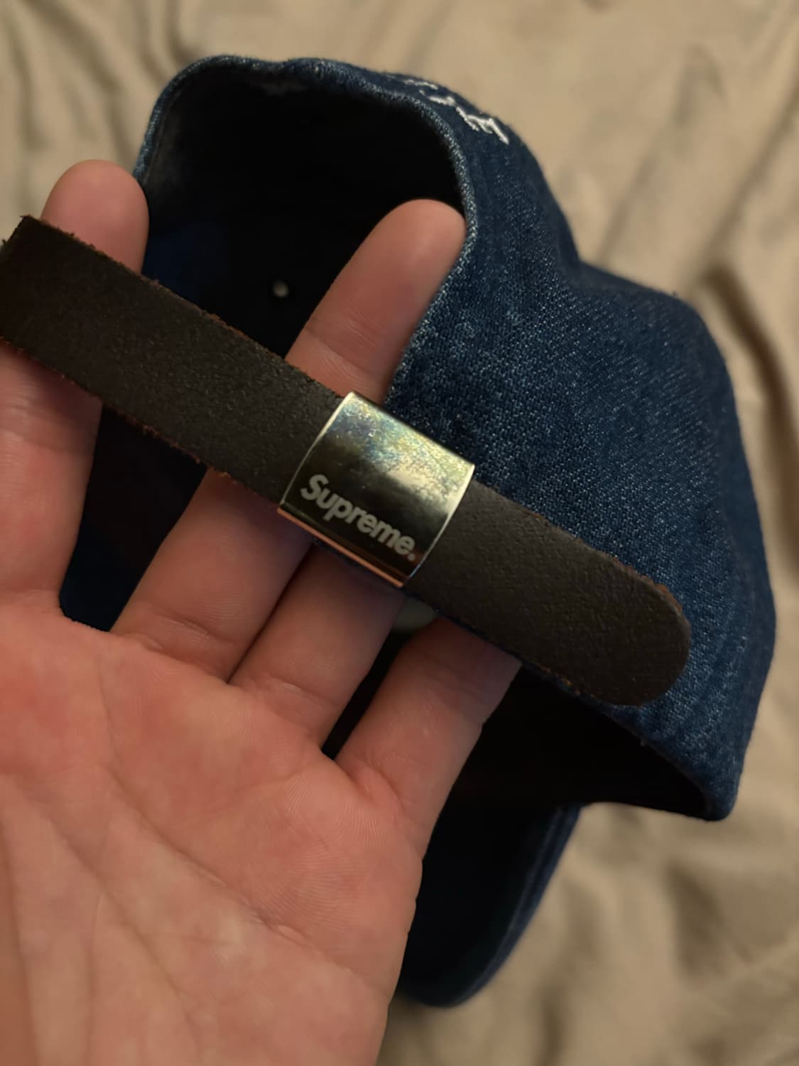 슈프림 S로고 데님캡 상품이미지3