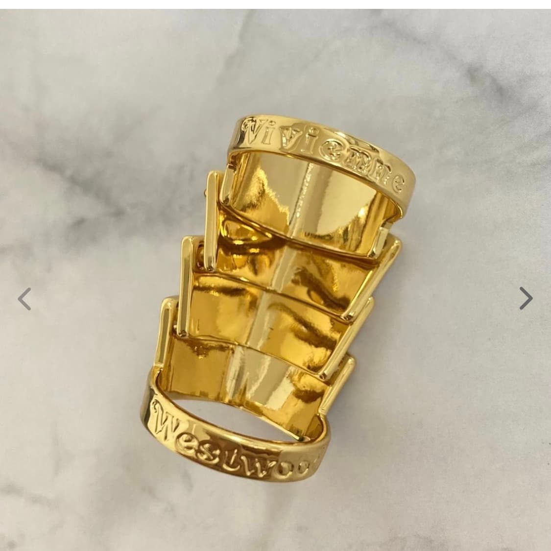 비비안웨스트우드 아카이브 골드 화이트 아르테미스 너클링(새상품) 상품이미지2