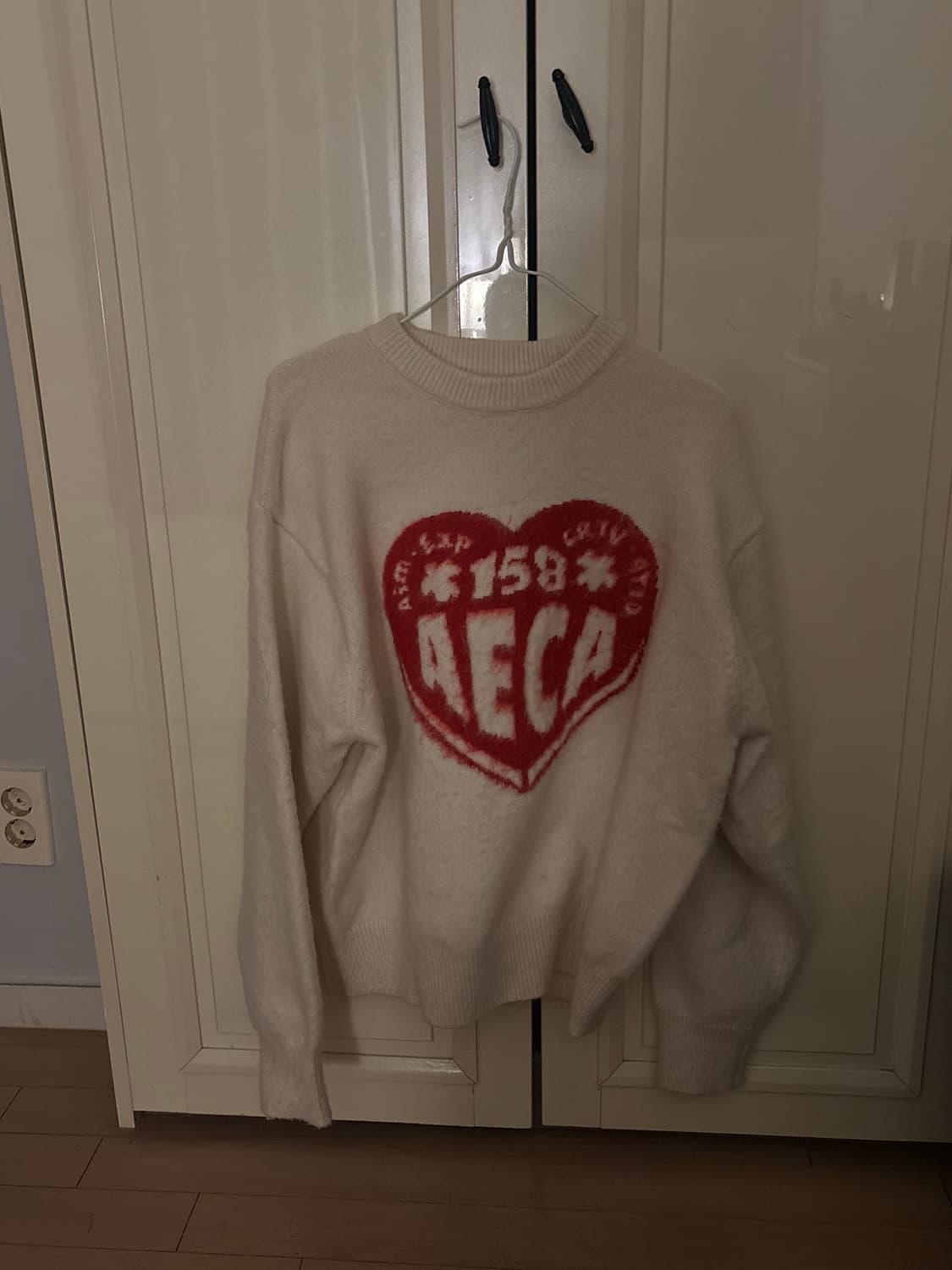 AECA 에이카화이트 LOVE DOODLE KNIT S 상품이미지3