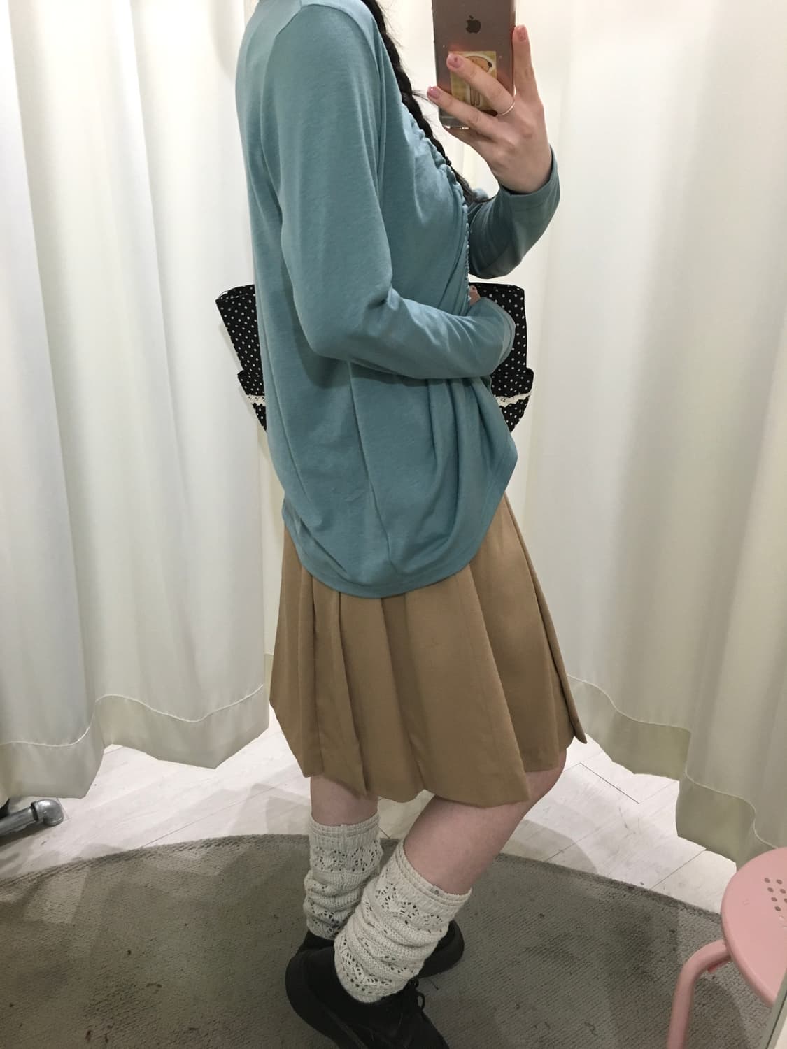 teal shirred cardigan 상품이미지7