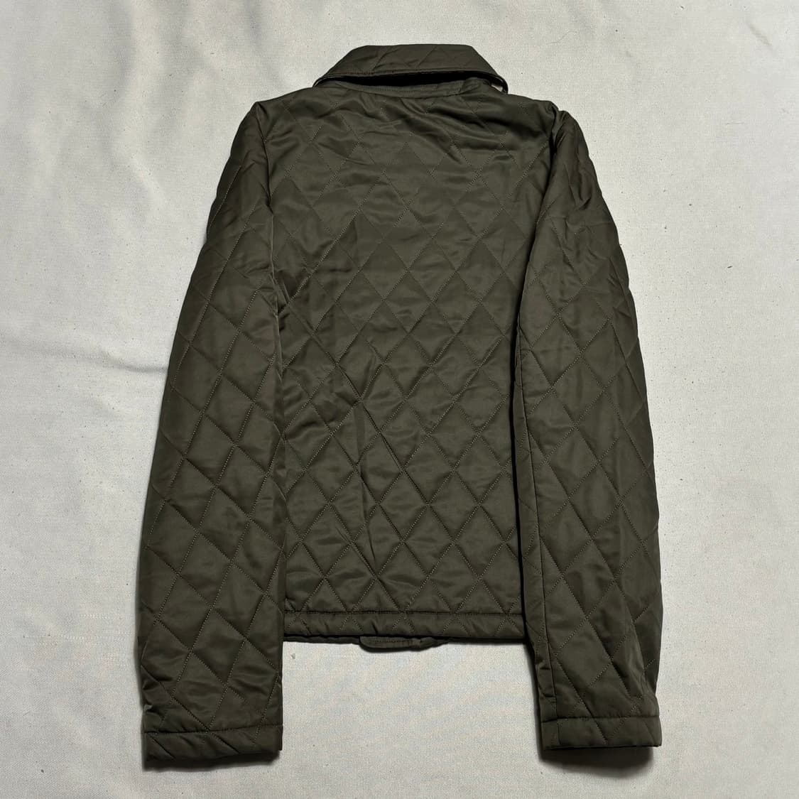 XS 버버리 여성용 카키 퀄팅 자켓 상품이미지3