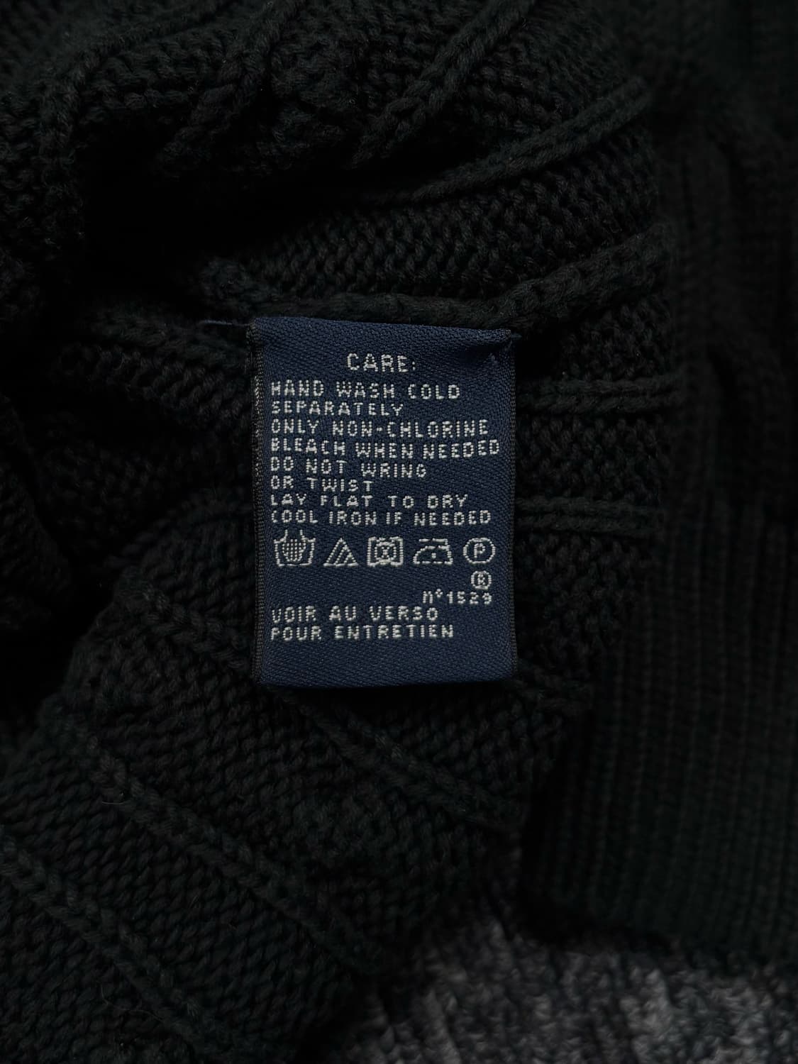 폴로 블랙 꽈배기 니트 상품이미지6