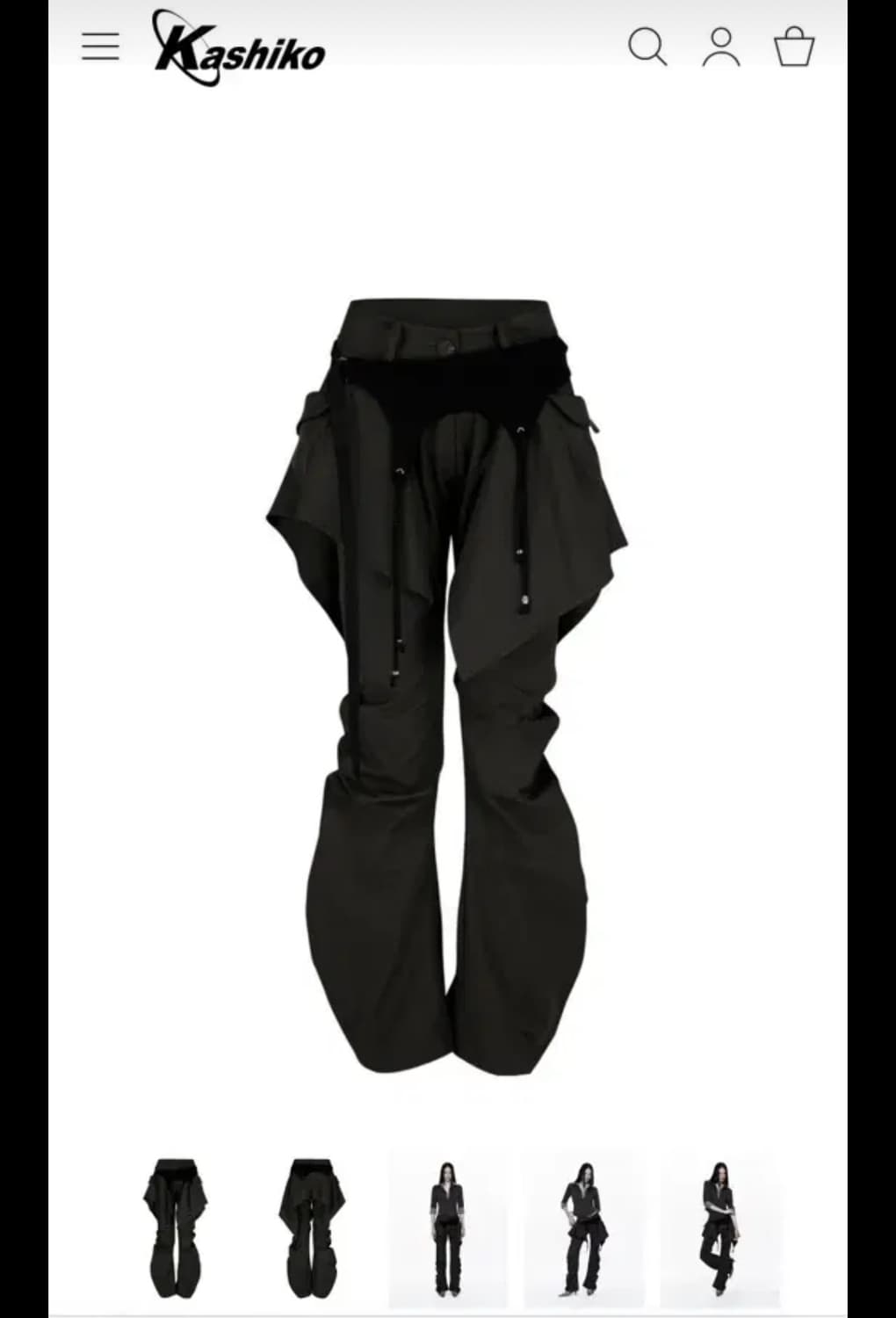 카시코 Layered Strap Pants Khaki  상품이미지1