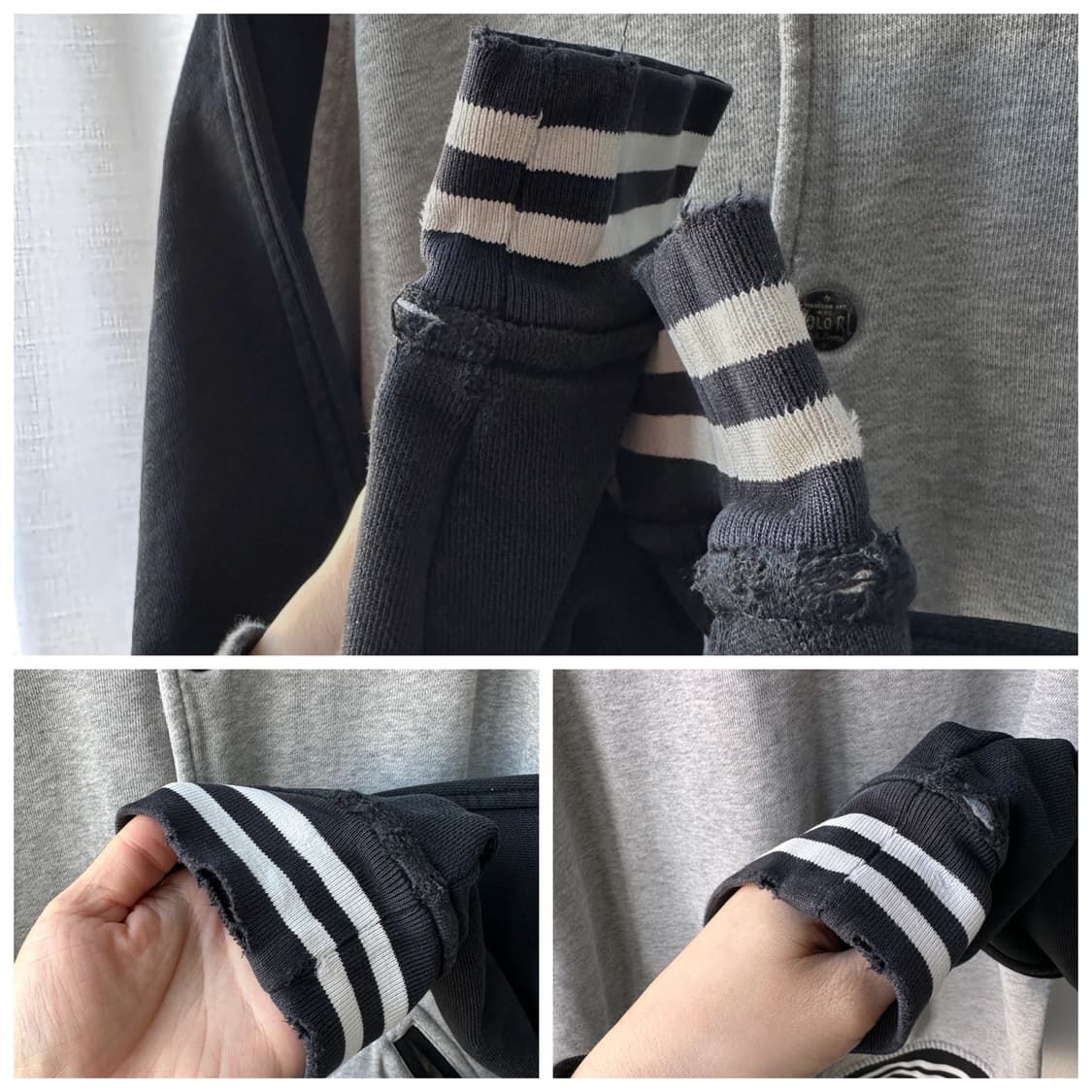 폴로 랄프로렌 바시티 자켓 블랙 그레이 XL 상품이미지9