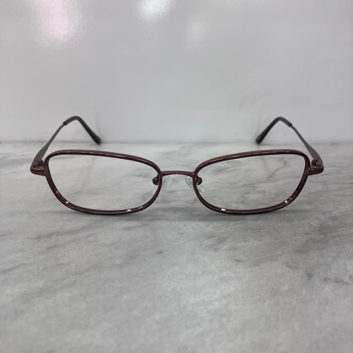 C97 블루마린 Blumarine 유광 브론즈 캣아이 스퀘어 메탈테 안경 상품이미지6