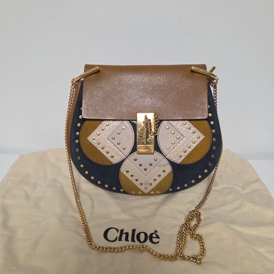 chloe 끌로에 정품 미디움 드류백 미듐 보헤미안 체인백 상품이미지1