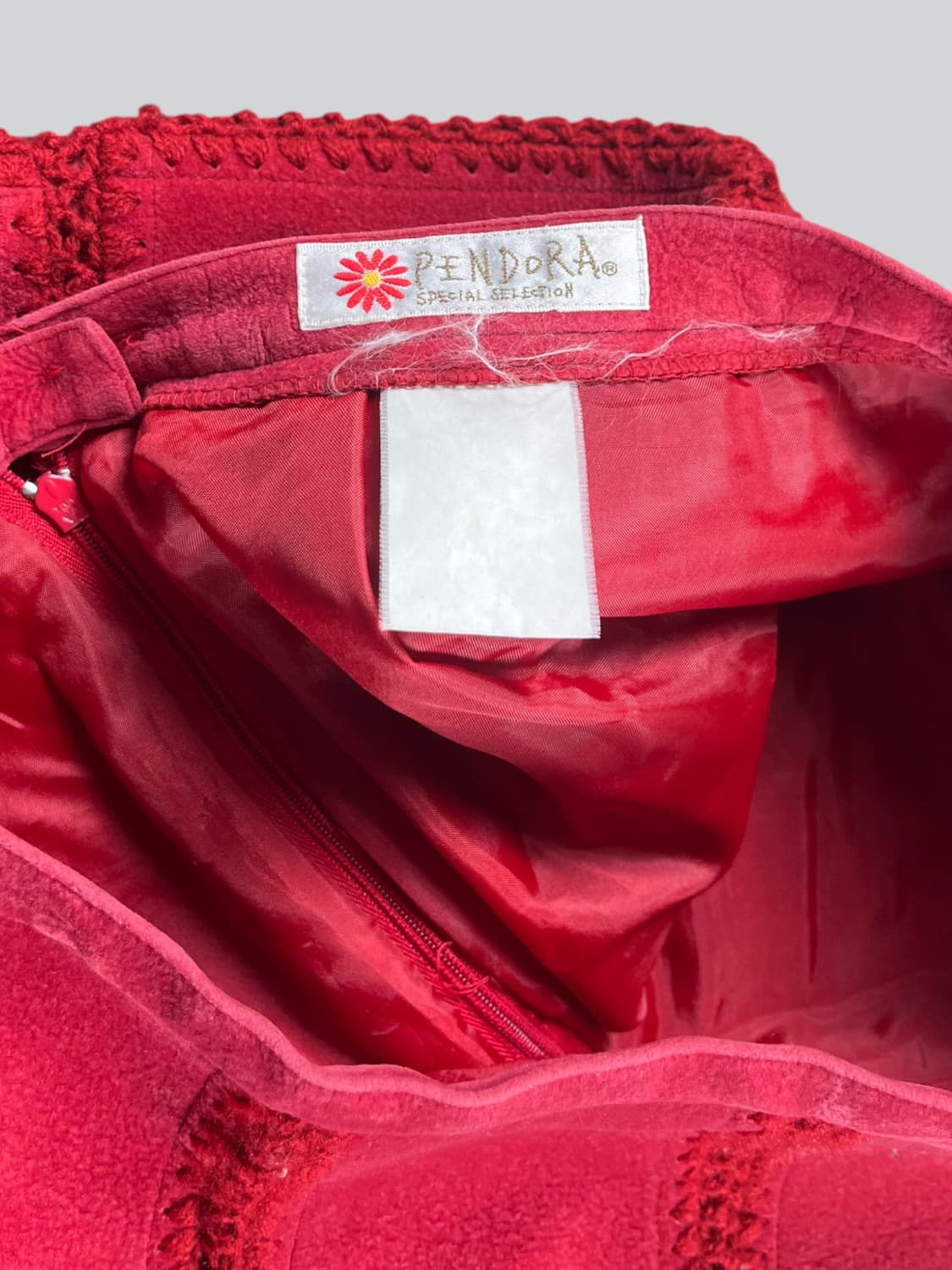  vintage 레드컬러 미디스커트  상품이미지2