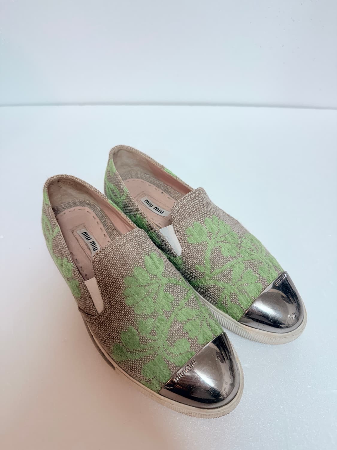 MIU MIU 미우미우 플로럴 캔버스 슬립온 스니커즈 36.5(230) 상품이미지2