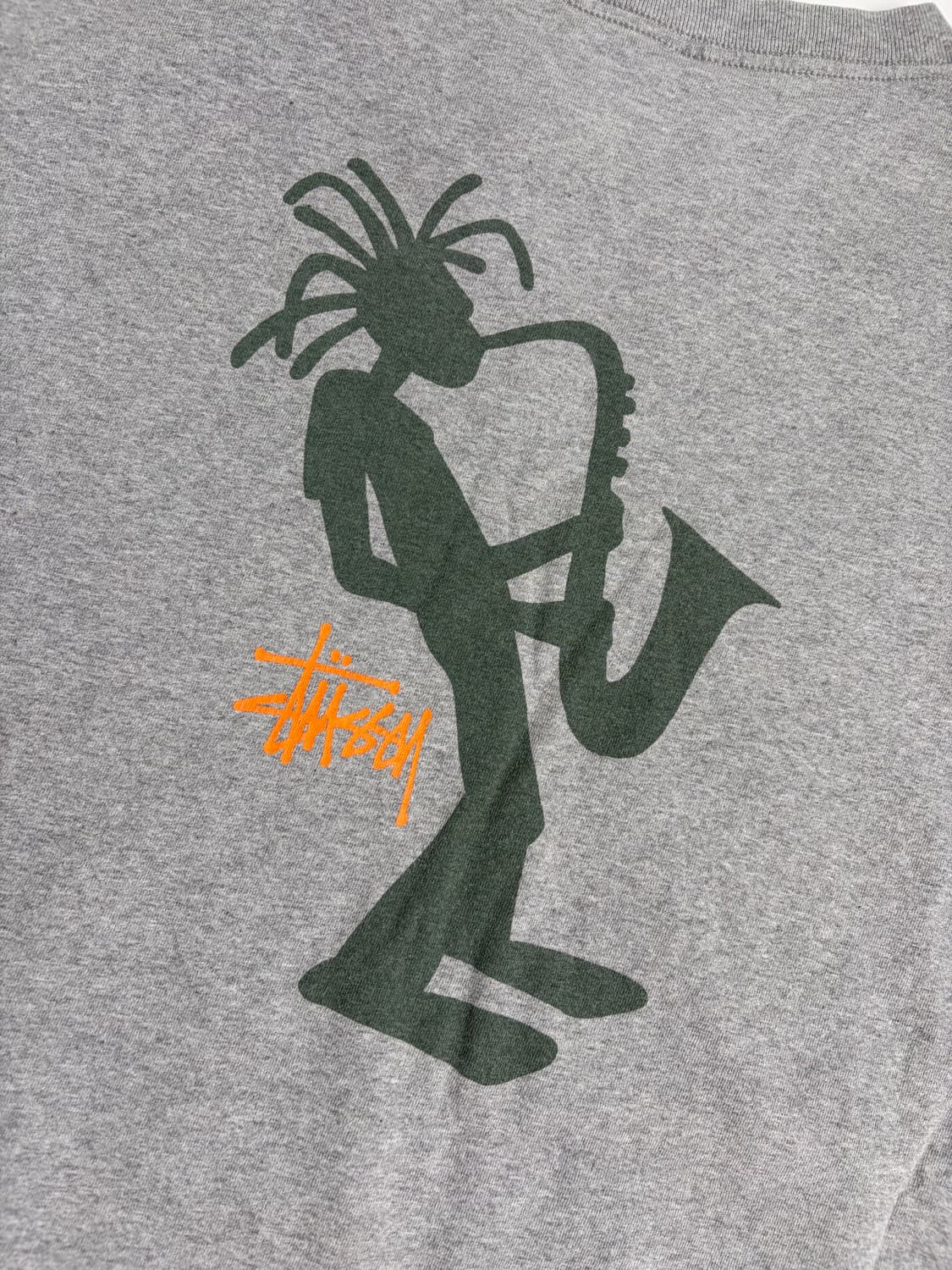 90s Stussy Jazz Man Tee (grey) 상품이미지6