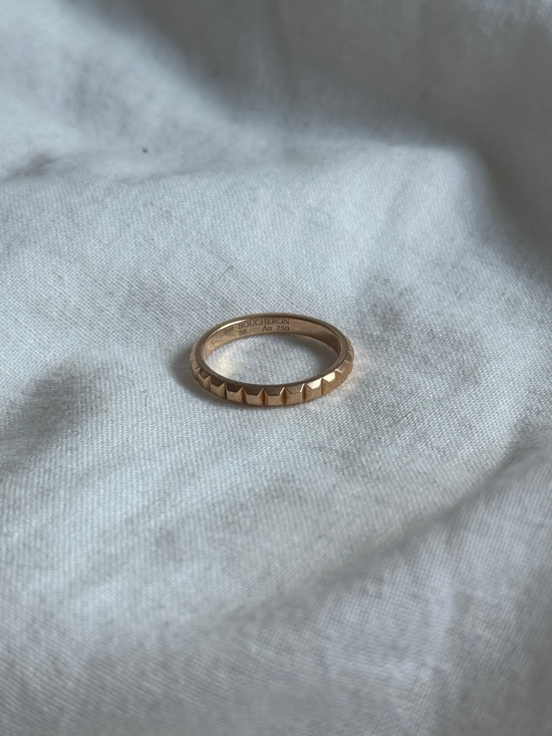 부쉐론 클루 드 파리 핑크 골드 미니 웨딩 밴드 상품이미지2