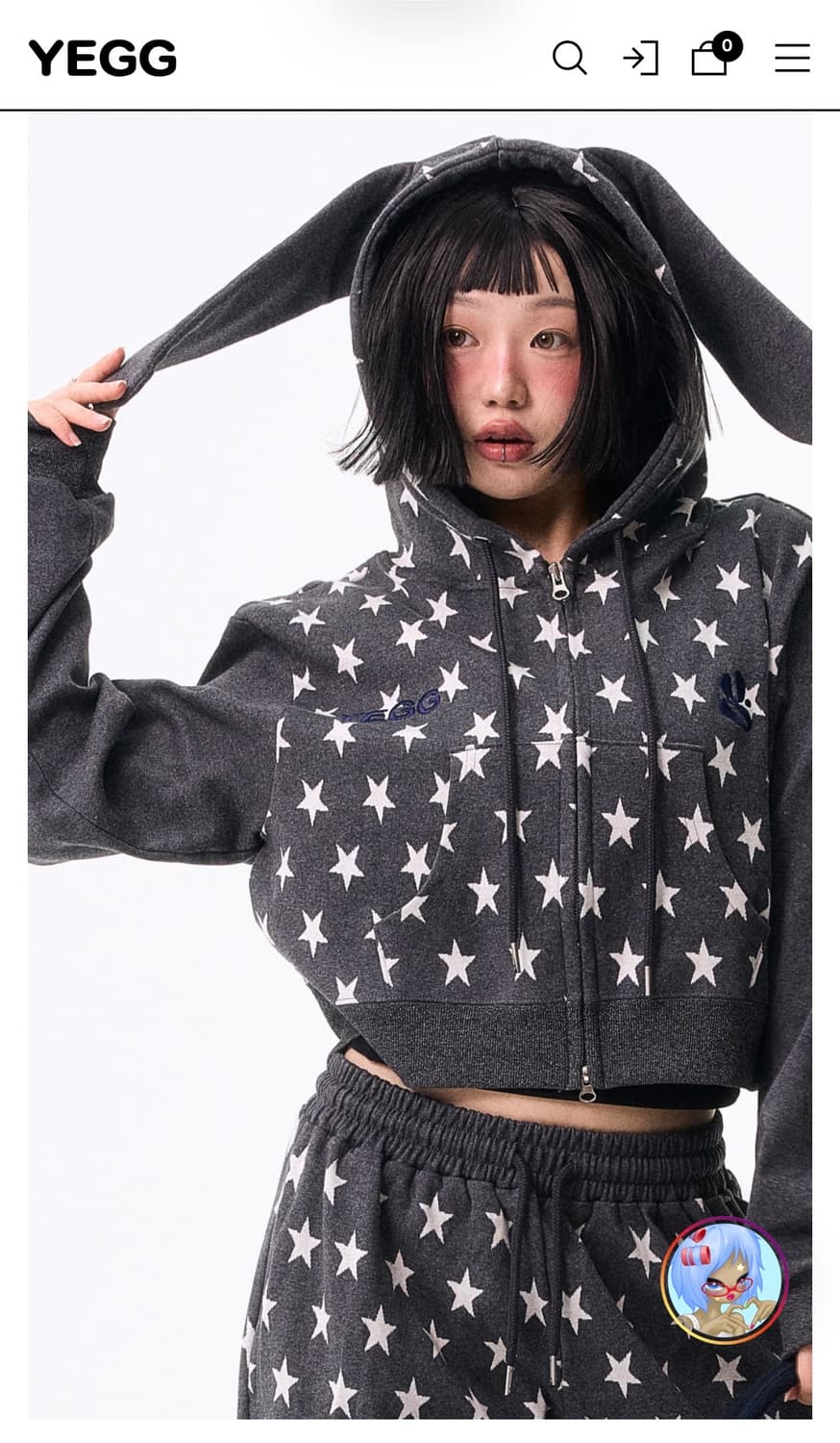 예그 후드집업 star bunny hoodie 상품이미지1