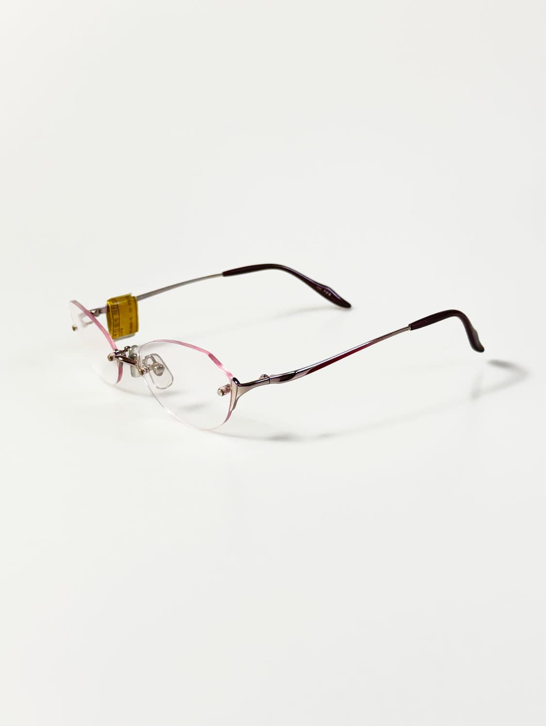 JUNKO SHIMADA 티타늄 무테 오벌 빈티지 틴트 안경 상품이미지3