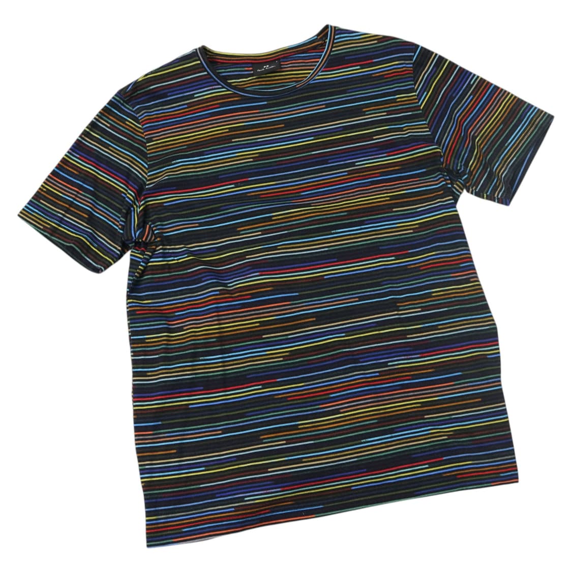 폴스미스 Paul Smith 멀티 컬러 호리존탈 스트라이프 반팔 티셔츠 상품이미지1