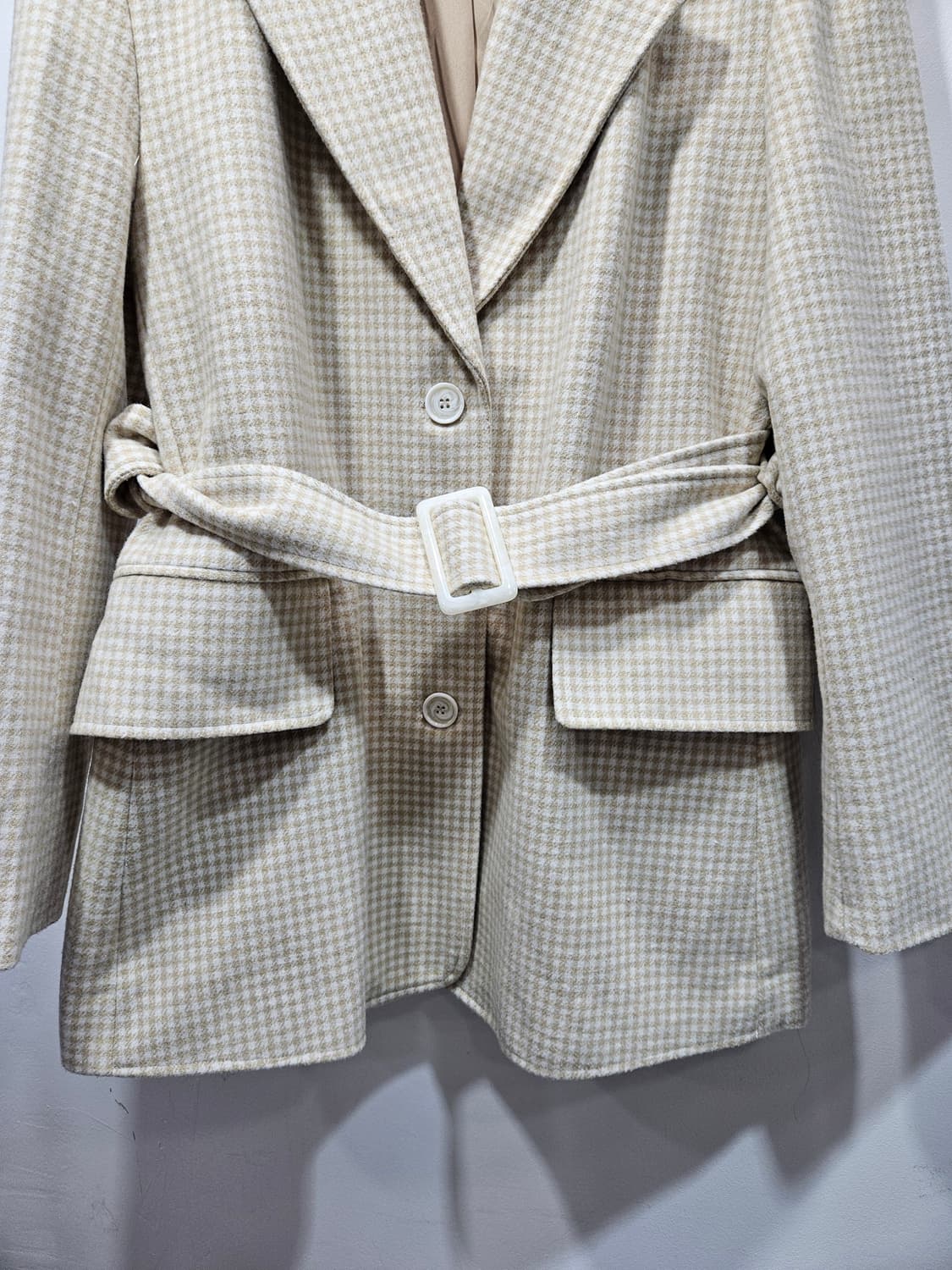 유럽브랜드 Gina tricot 체크 벨트 자켓 상품이미지5