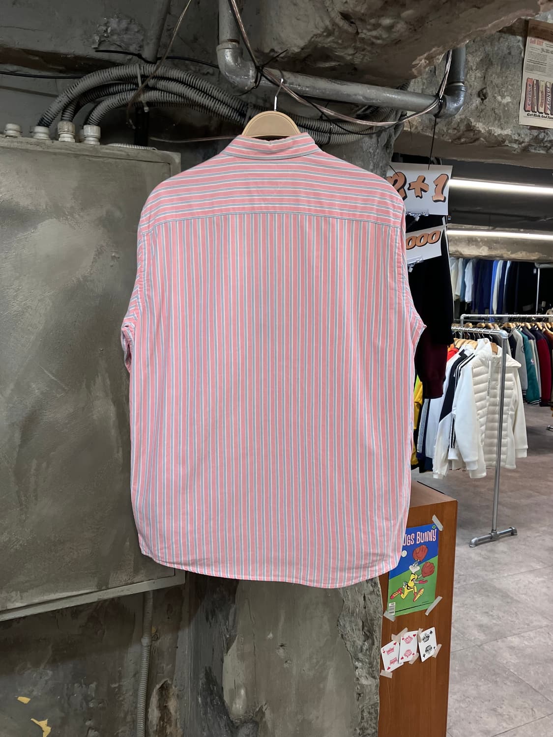 타미힐피거 스트라이프 셔츠 핑크 L #csz3620 상품이미지2