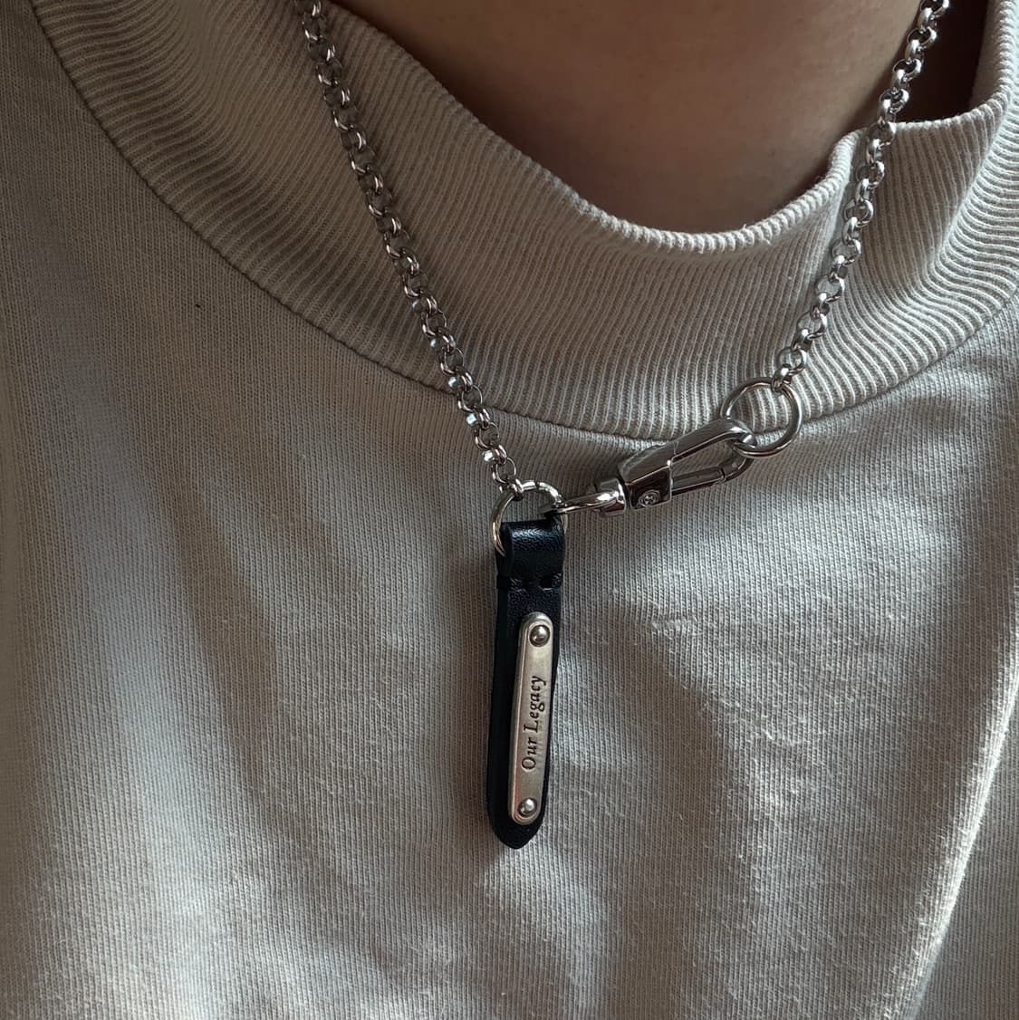 Our legacy / Delicate 레더 미디엄 롤체인 목걸이 상품이미지2