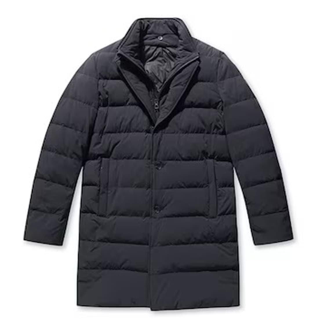 블랙 캐시미어 롱패딩 상품이미지4