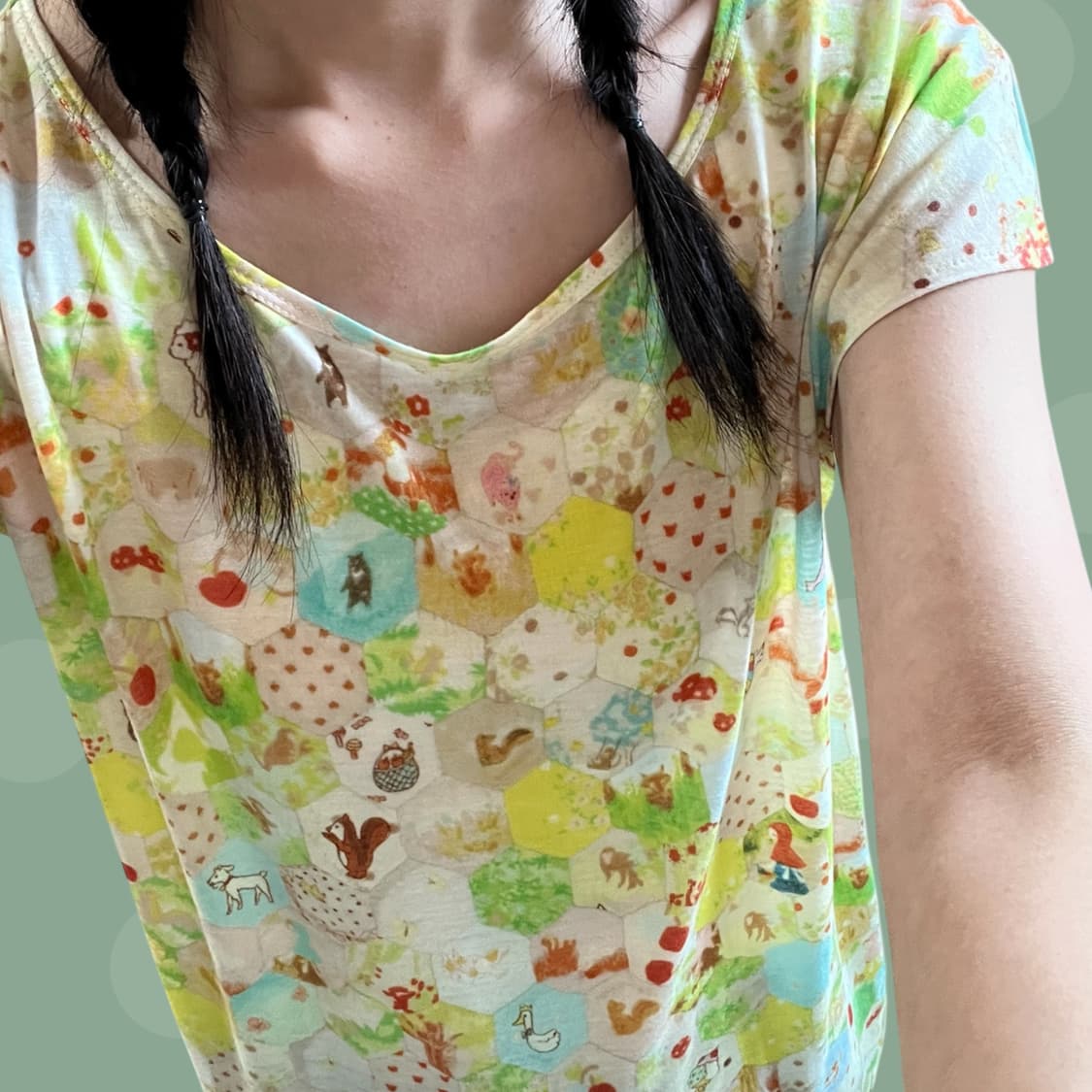 모리걸 빈티지 수채화 패치워크 원피스 상품이미지3