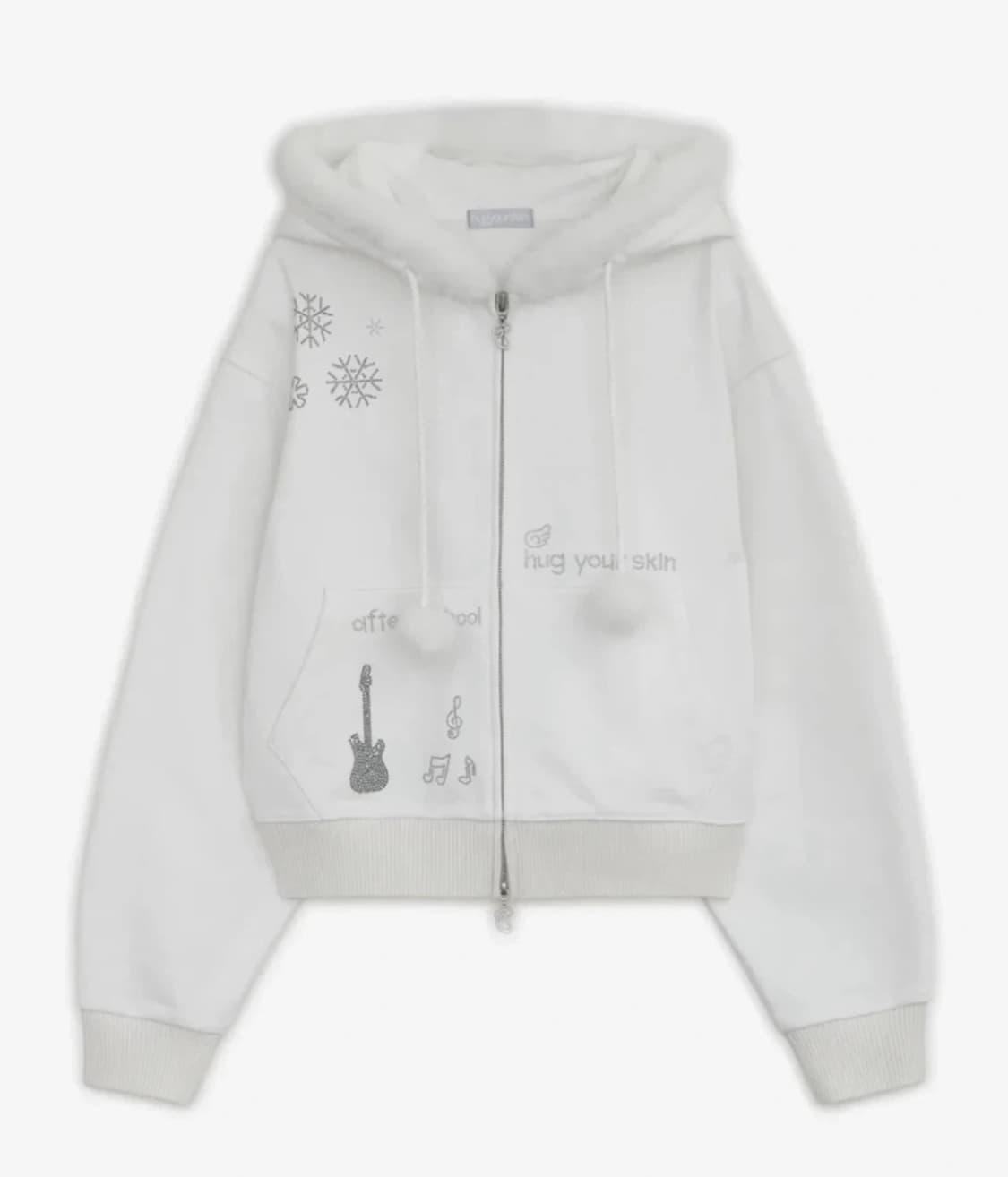 허그유어스킨 핫픽스 퍼 후드집업 상품이미지1