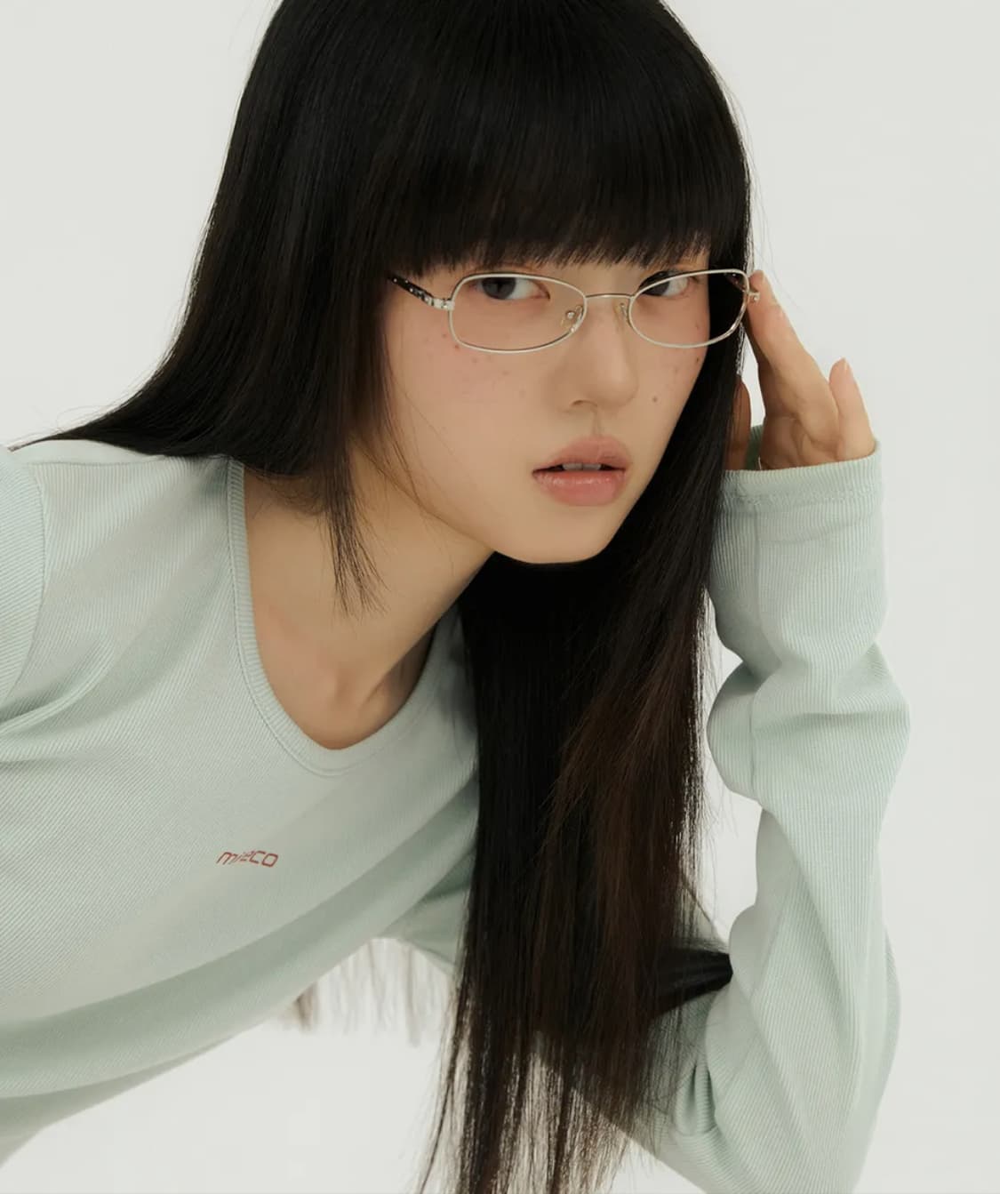 미레코 MINI LOGO T-SHIRT MINT 상품이미지1