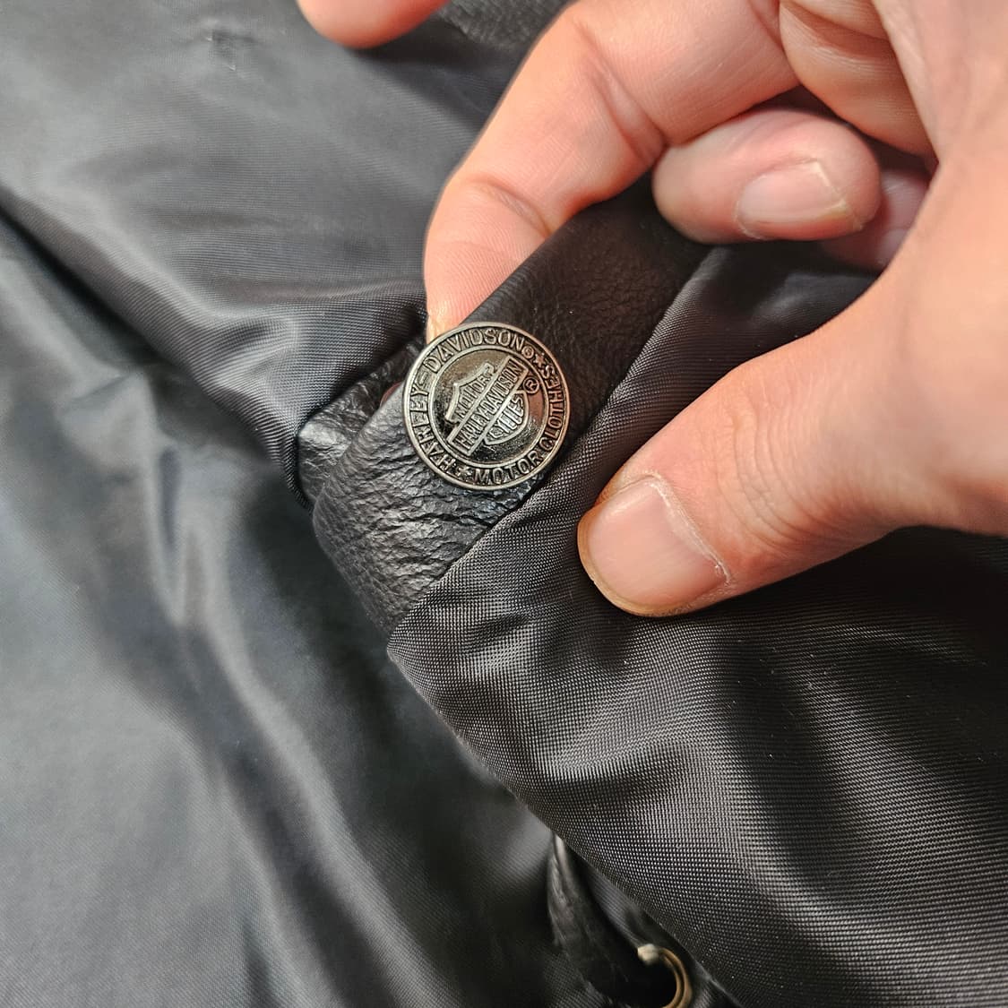 할리데이비슨 90~00’s 소가죽 빅로고 베스트 자켓  상품이미지9