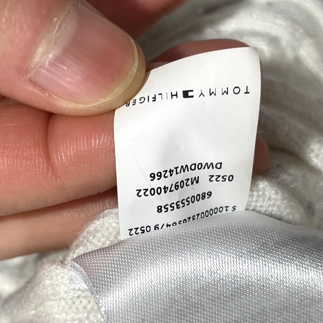 타미진스 화이트 꽈배기 크롭 후드집업 니트 여성S 상품이미지5