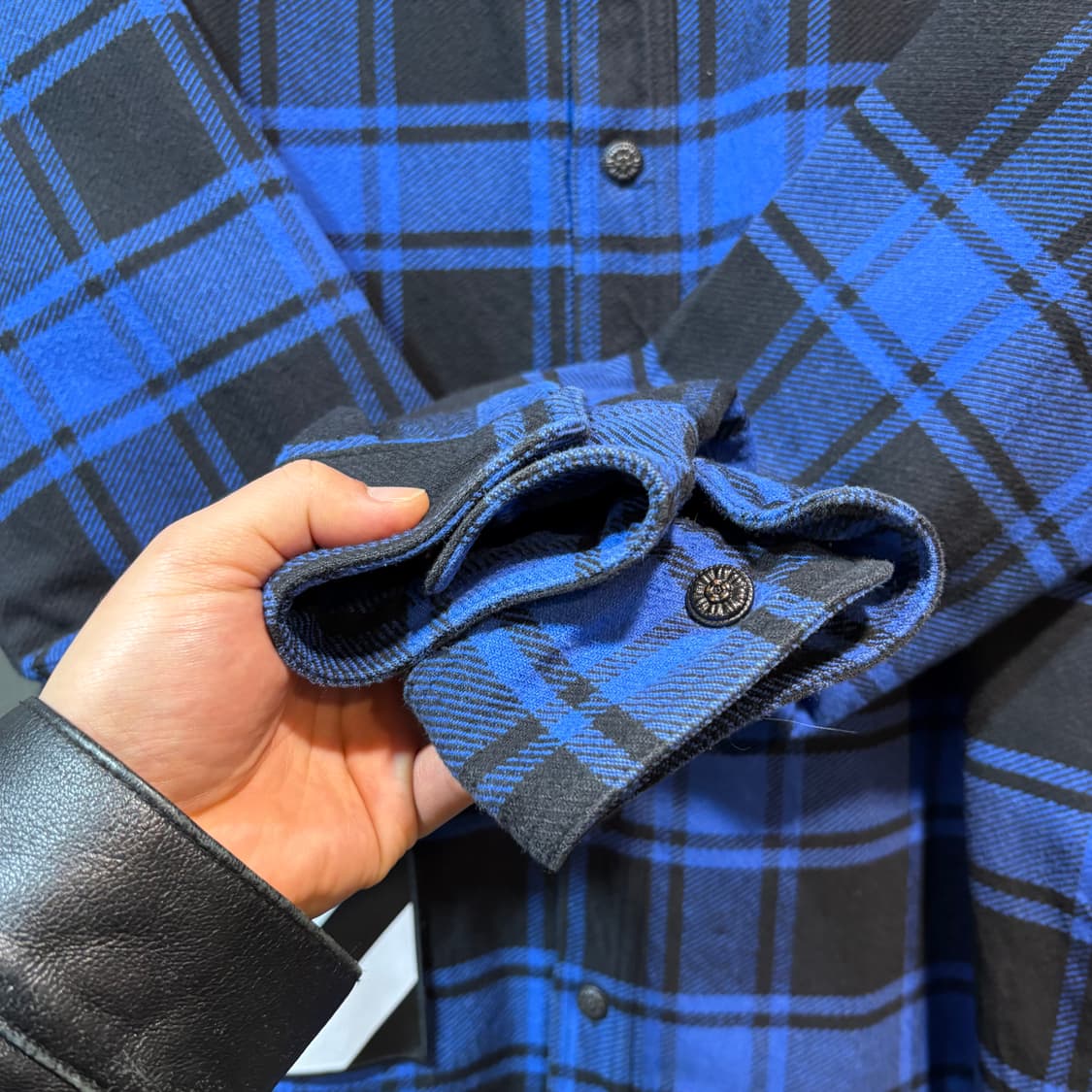 [XS] OFF WHITE 오프화이트 체크 셔츠 자켓 상품이미지3