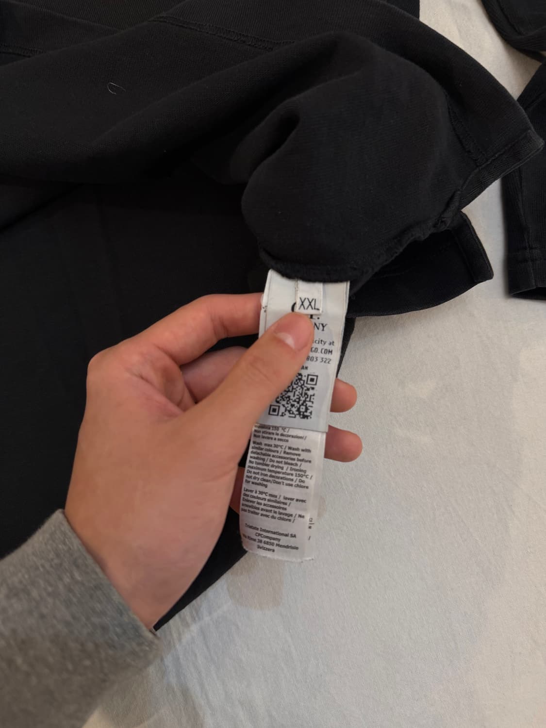 CP 컴퍼니 로고 롱슬리브 긴팔티 블랙 상품이미지3