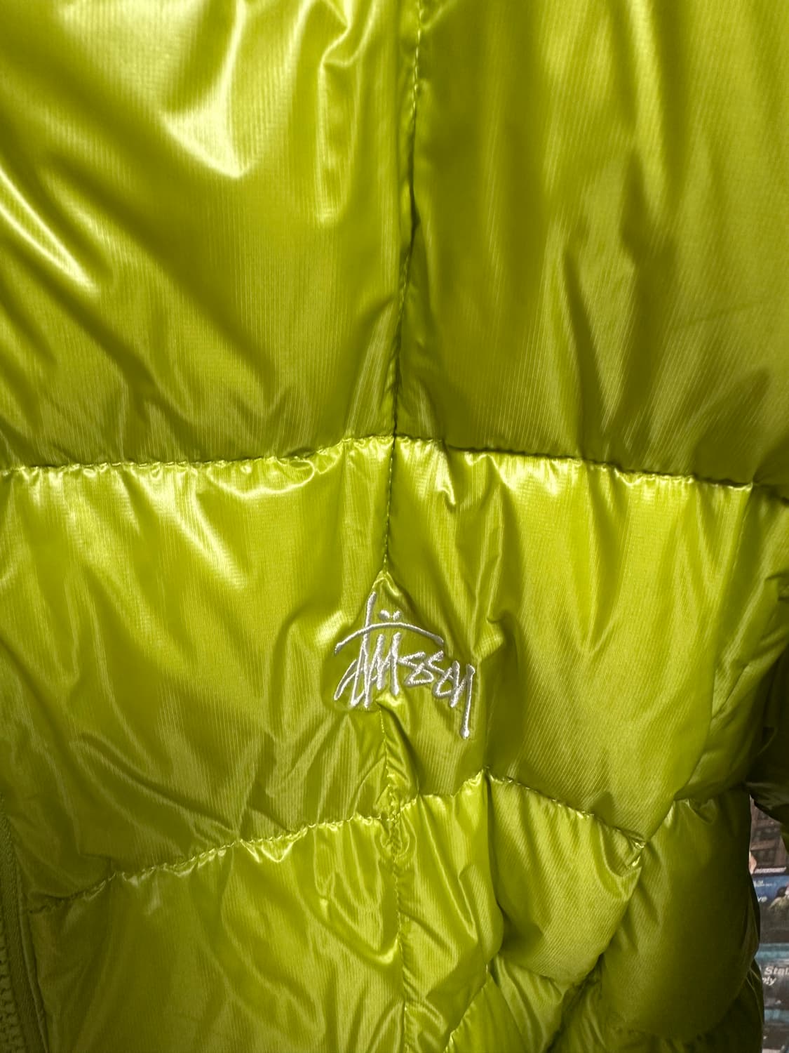 [XL] 스투시 미드웨이트 경량패딩 라임 상품이미지3