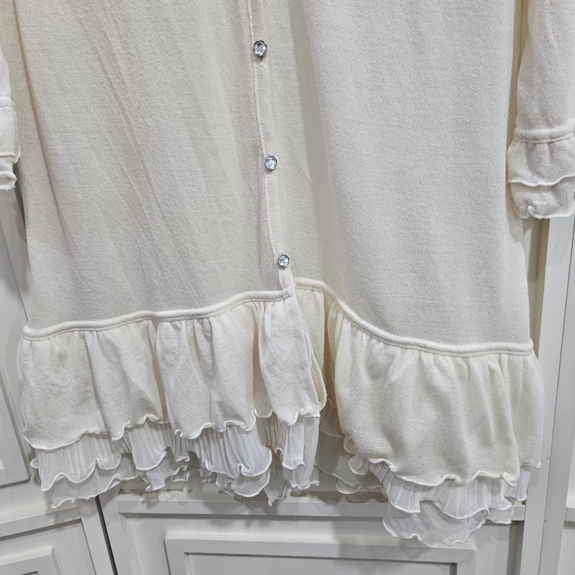 엑시즈팜(Axes Femme) 프릴 레이어드 롱 가디건 상품이미지4