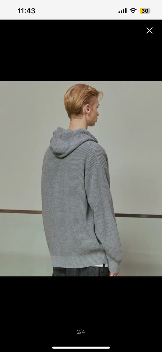 키뮤어 니트 후드집업 M 상품이미지4