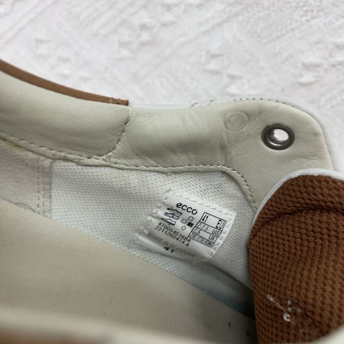 [260] ECCO 에코 화이트 스니커즈 상품이미지5