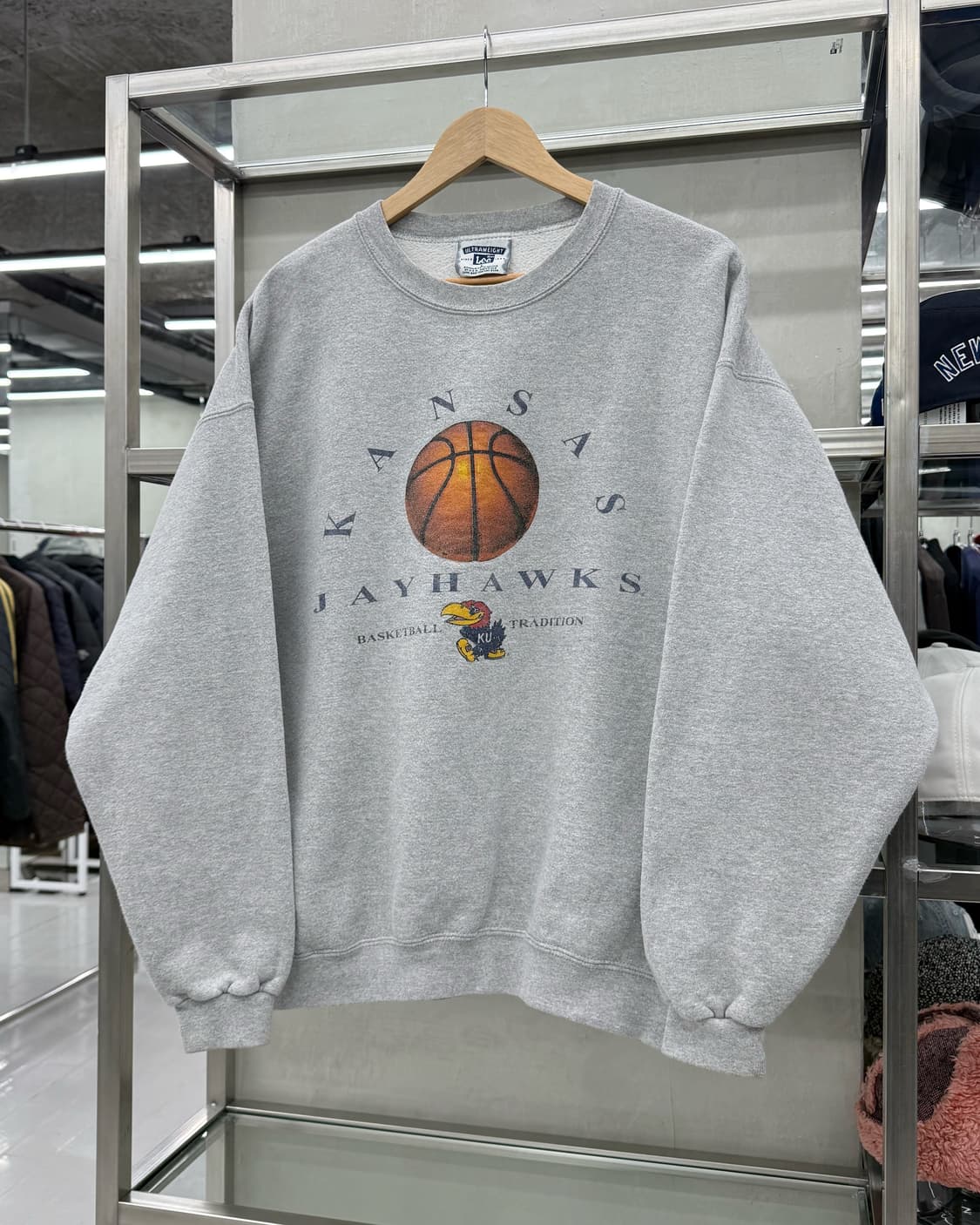 Lee 90s Ultra-Weight KANSAS 컬리지 스웻셔츠 그레이 상품이미지2