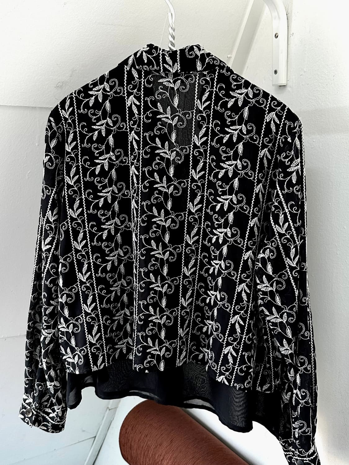 Sheer fabric layer design blouse shirt 상품이미지6