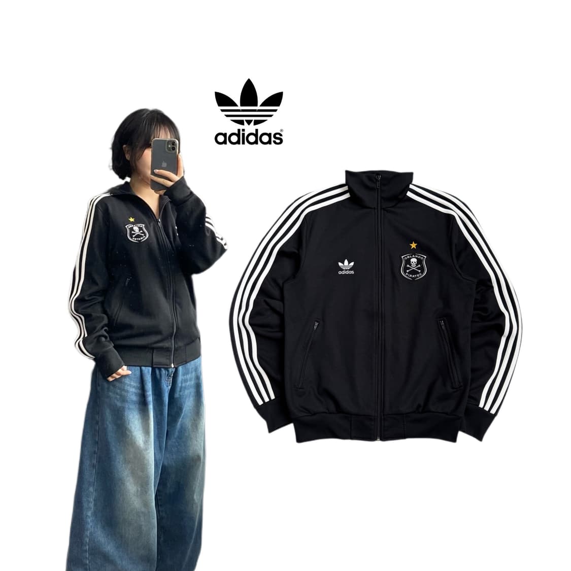 아디다스 스컬 해골 올란도 파이어버드 트랙탑 져지 상품이미지1