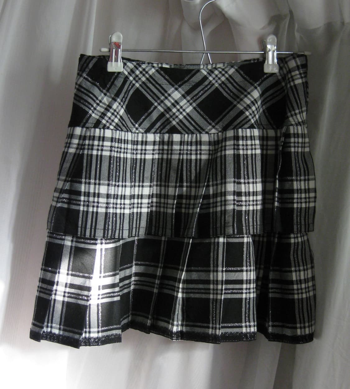 글리터 빈티지 체크 스커트 상품이미지1