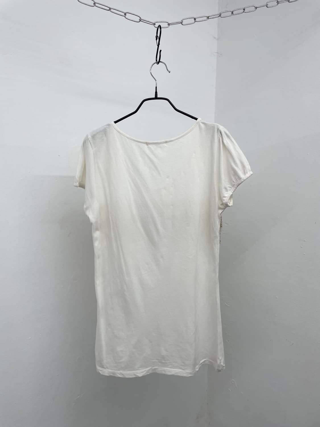 레이스 포인트 슬림 티셔츠 상품이미지6