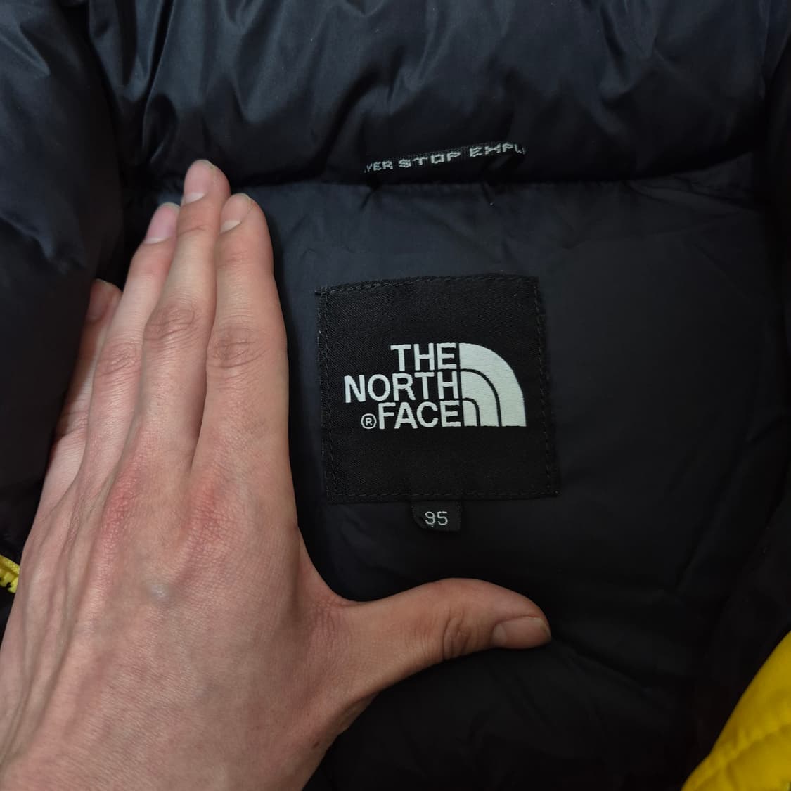 노스페이스 700 구형 눕시 옐로우 구스다운 패딩 점퍼 M(95) 상품이미지7