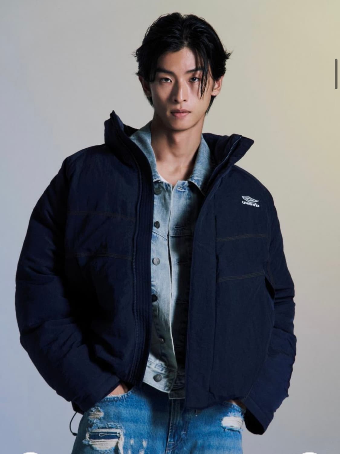 [엄브로] 크리스피 타슬란 머스코비 덕 다운 자켓 (네이비/L사이즈) 상품이미지6