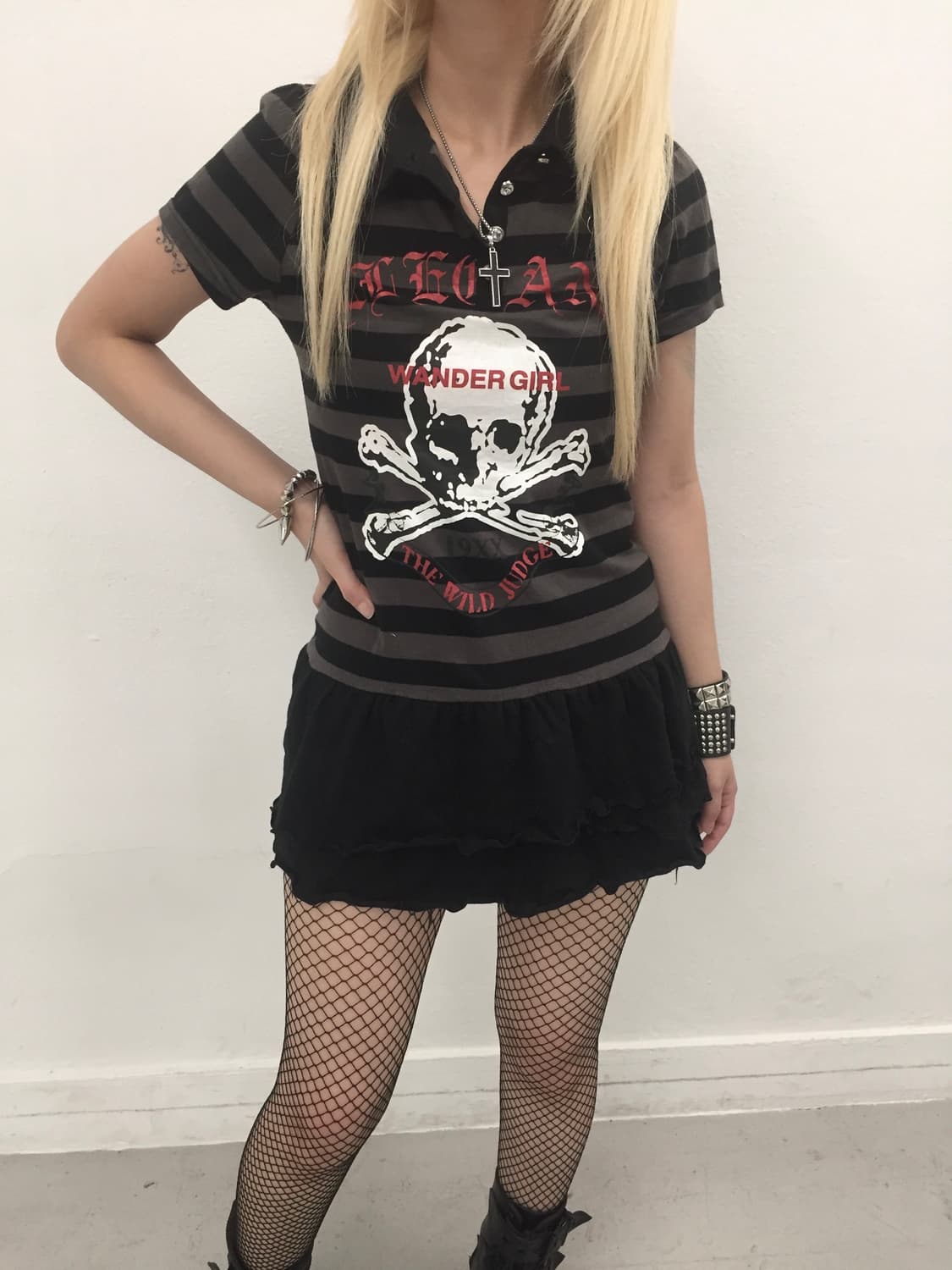 Punk detail pk pierced one-piece  상품이미지4