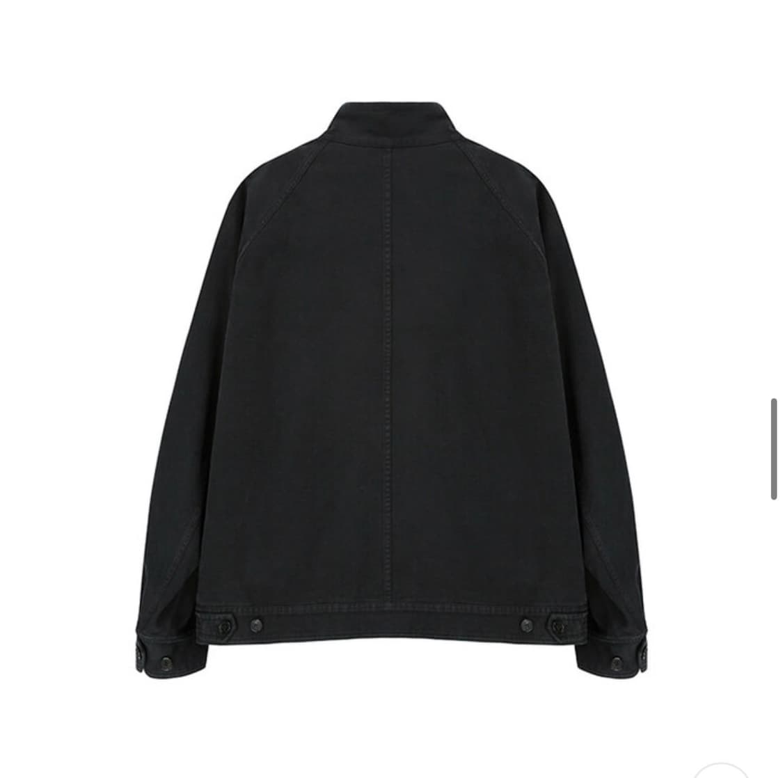 Garment Washed Harrington Jacket_Black 상품이미지3
