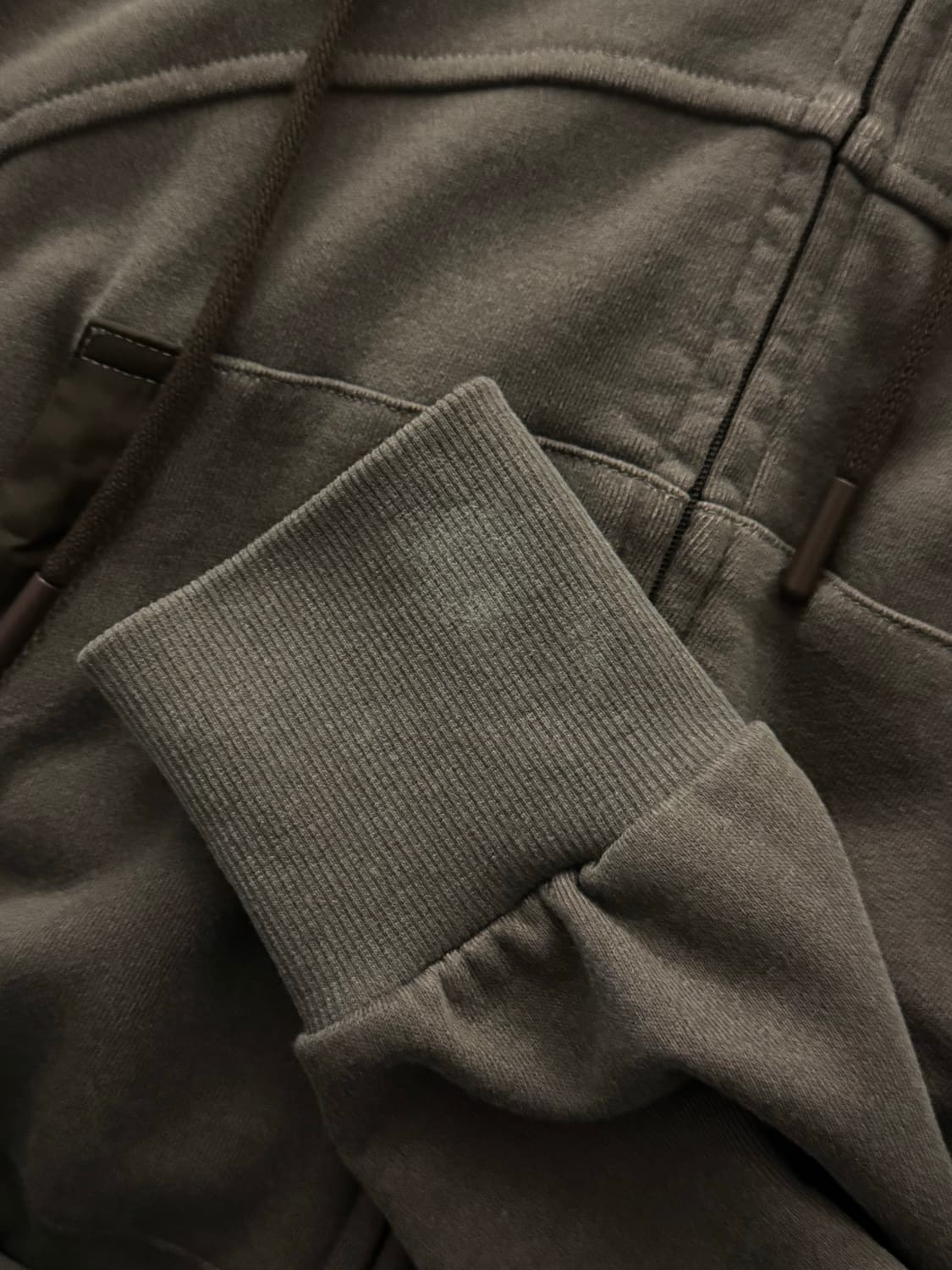 코이세이오 스트링 포켓 후드 집업 와인 상품이미지3