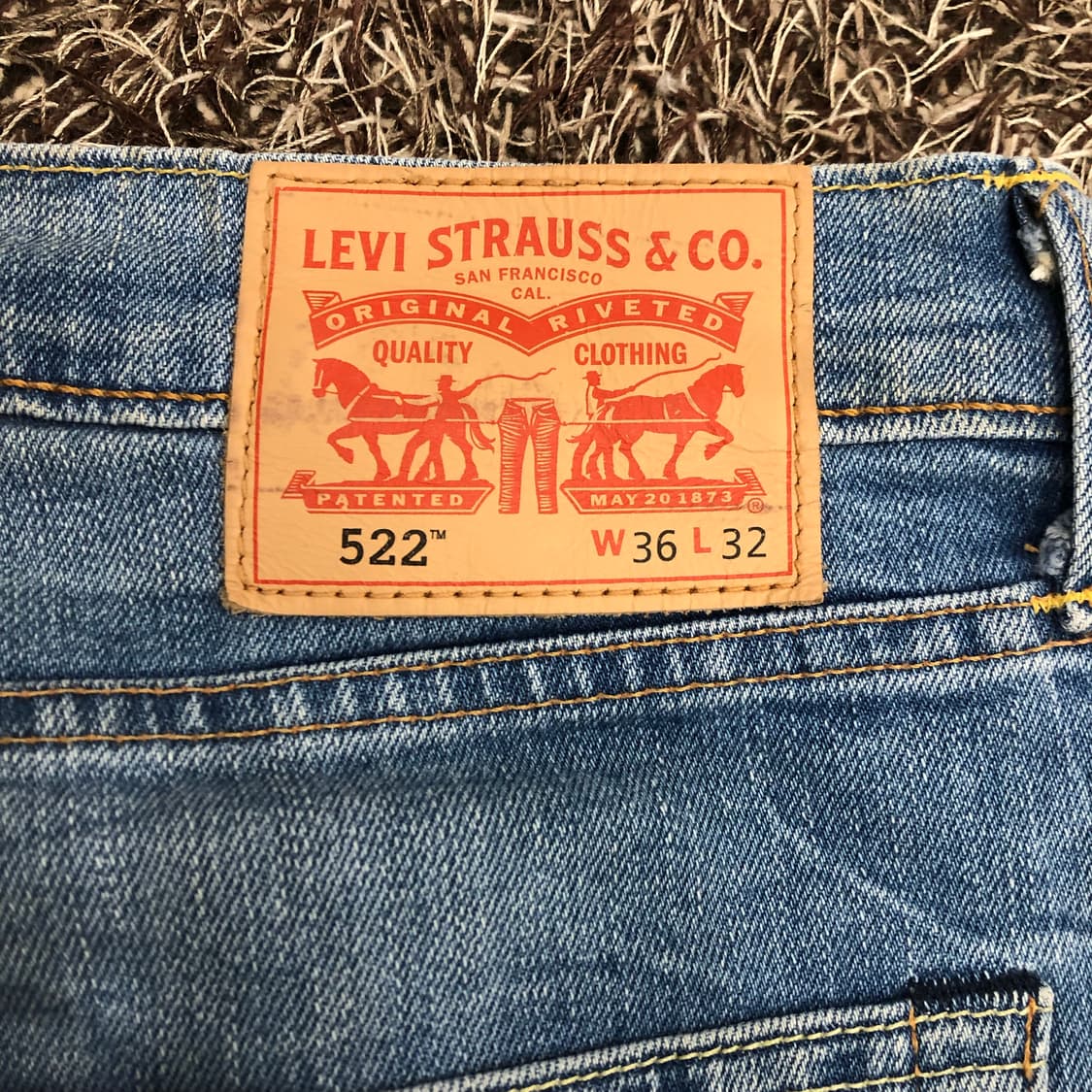 리바이스 522 워싱 데님 팬츠 청바지 상품이미지7