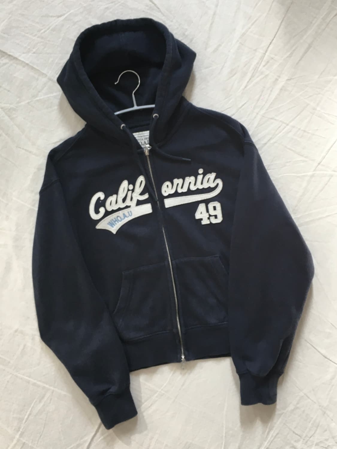 후아유 스펠 크롭 후드집업 상품이미지3